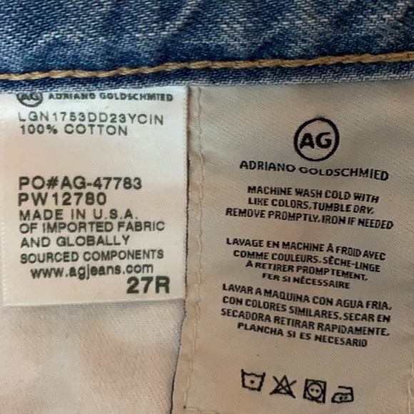 AG-ED denim The Isabelle high rise straight crop distressed light wash j… - Picture 5 of 13